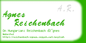 agnes reichenbach business card